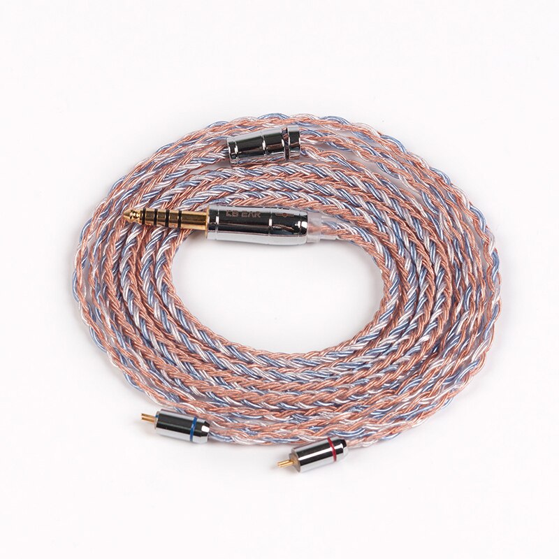 KBEAR 16 Core Upgraded Silver Plated Copper Cable 2.5/3.5/4.4MM With MMCX/2pin/QDC TFZ For KZ ZS10 ZSN Pro ZSX BLON BL-03 V90: 2PIN4.4