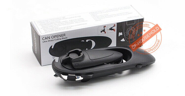 Handmatige Opener Tool Multi functionele Black Heavy Duty Ijzer Blikje Opener Cutter Comfort Handgreep