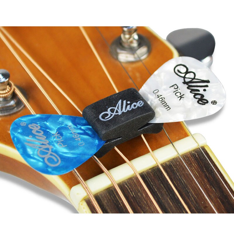1 PC Black Rubber Guitar Pick Holder Fix on Headstock for Guitar Bass Ukulele Alice Guitar Picks Holder Guitar Parts Accessory