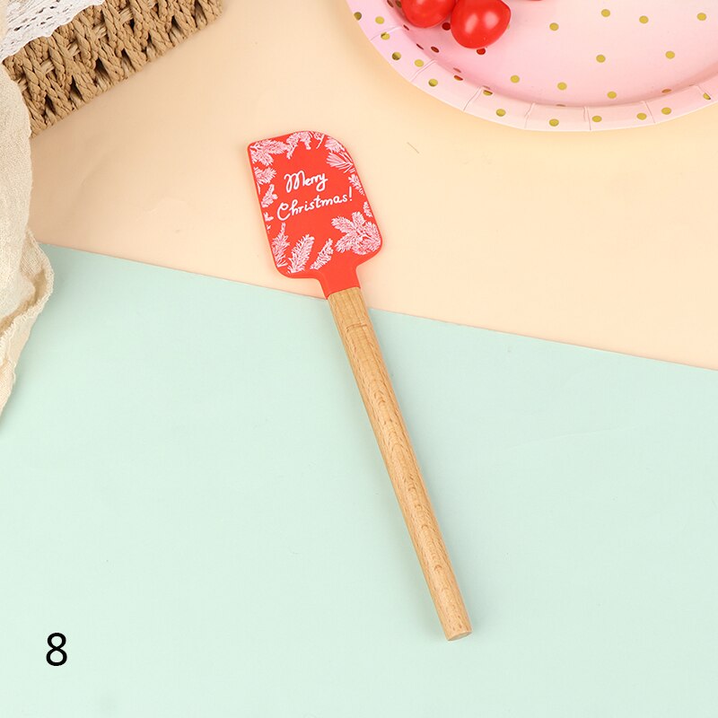 Color Silicone Baking Spatula Heat-Resistant Non-stick Cooking Utensils Non-deformable Soft Baking Spatula Kitchen Baking Tool: N8