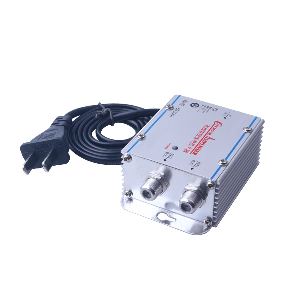 AC 220V 2 Way CATV Cable TV Signal Amplifier Antenna Signal Amplifier Splitter 220V 45-860MHz Home Tv CATV Booster