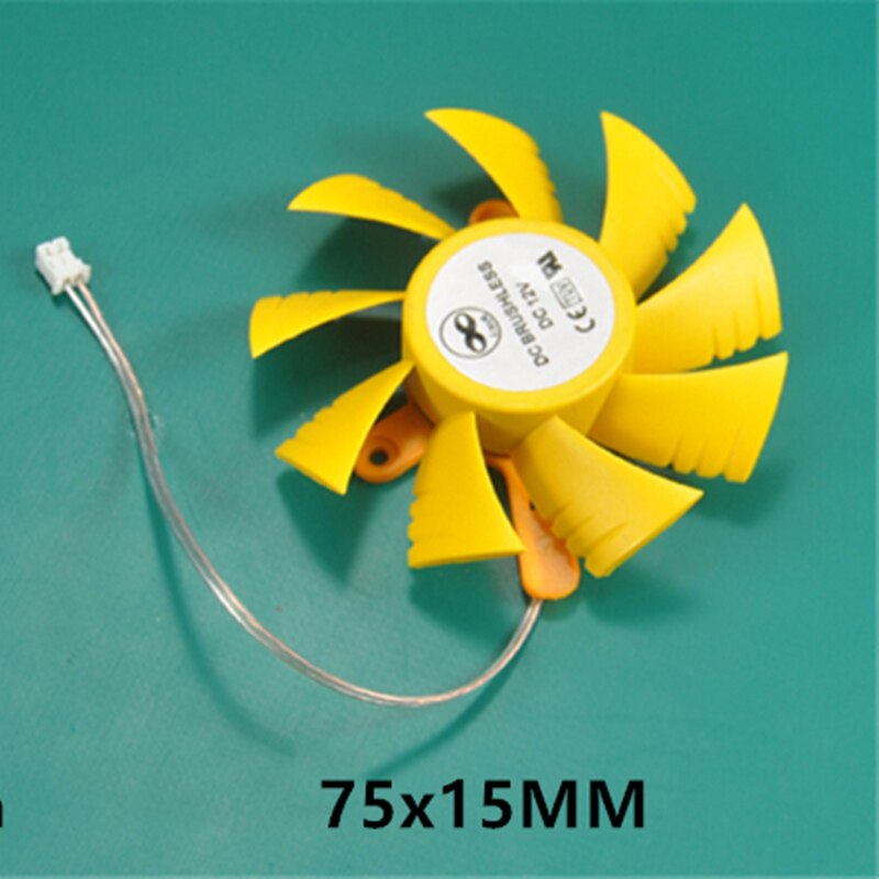 Ventilador VGA de 35MM, 45MM, 55MM, 65MM, 75MM de diámetro, 25MM, 26MM, 42MM, con muchos agujeros, espaciado DC12V, hoja de ventilador de 2 pines