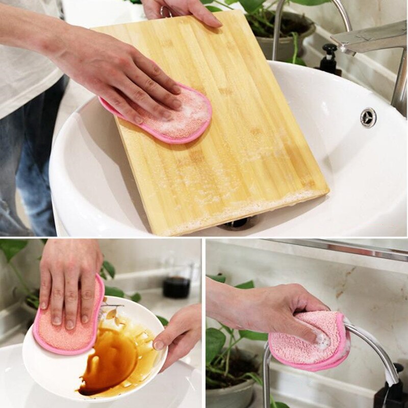 Éponges de nettoyage anti-rayures en microfibre pour Lavage de Pot, Gadgets et Outils de Cuisine, 5, 10 ou 20 Pièces