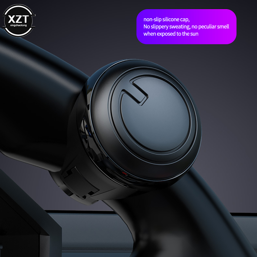 Volante girevole Spinner Manopola Rotazione di 360 gradi Cuscinetto in metallo Maniglia di alimentazione Booster a forma di sfera Vestibilità universale Nero