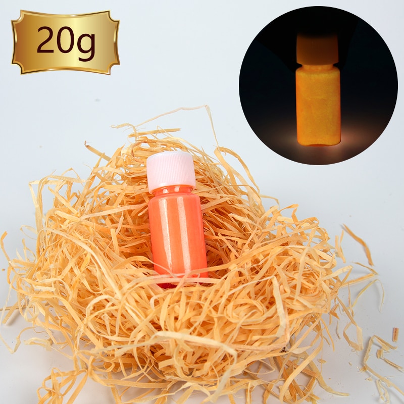 20G Oranje Glow In The Dark Fluorescerende Verf Voor Party Nail Kerst Decoratie Art Supplies Phosp