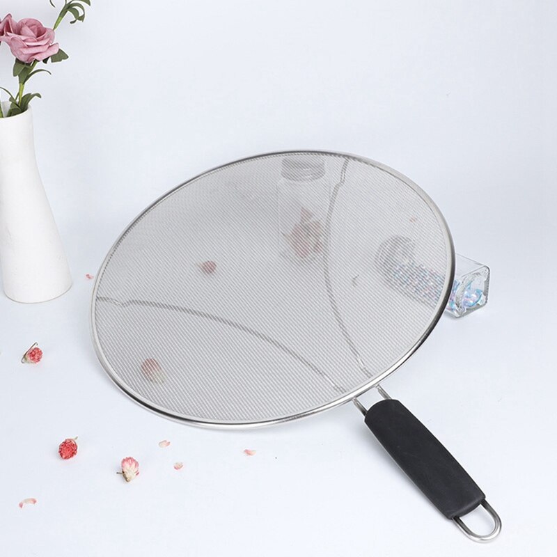 Stainless Steel Grease Splatter Screen For Frying Pan Stop Oil Splash Protects Skin From Burns Splatter Guard For Cooking