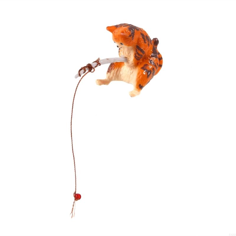 Fish Tanks Resin Decoration Aquariums Landscapes Fishing Figurine Statue: WHITE