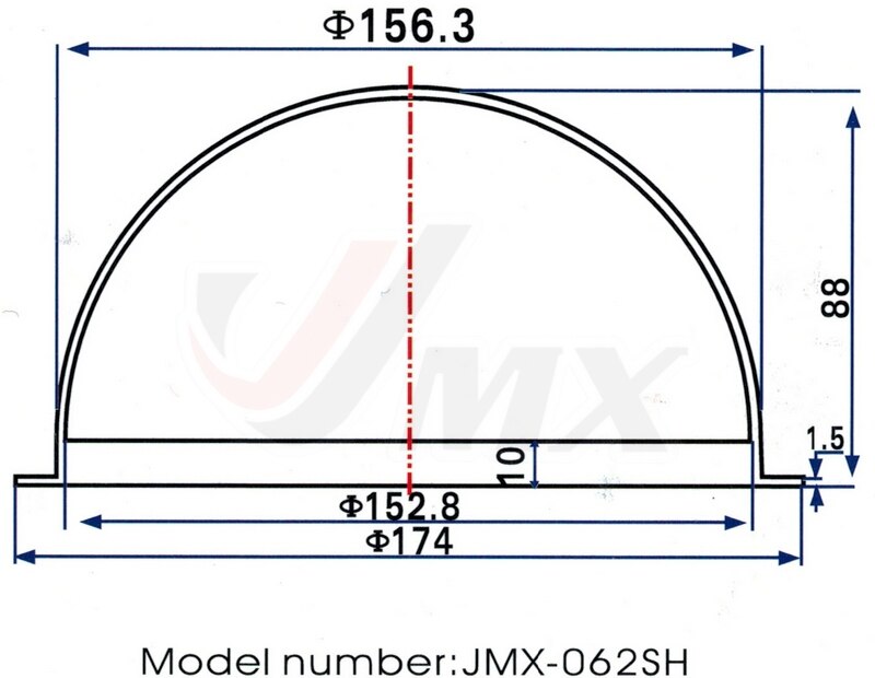 JMX-caméra de remplacement d'intérieur/extérieur | En acrylique, 6.2 pouces, boîtier de caméra transparent étendu, dôme de sécurité