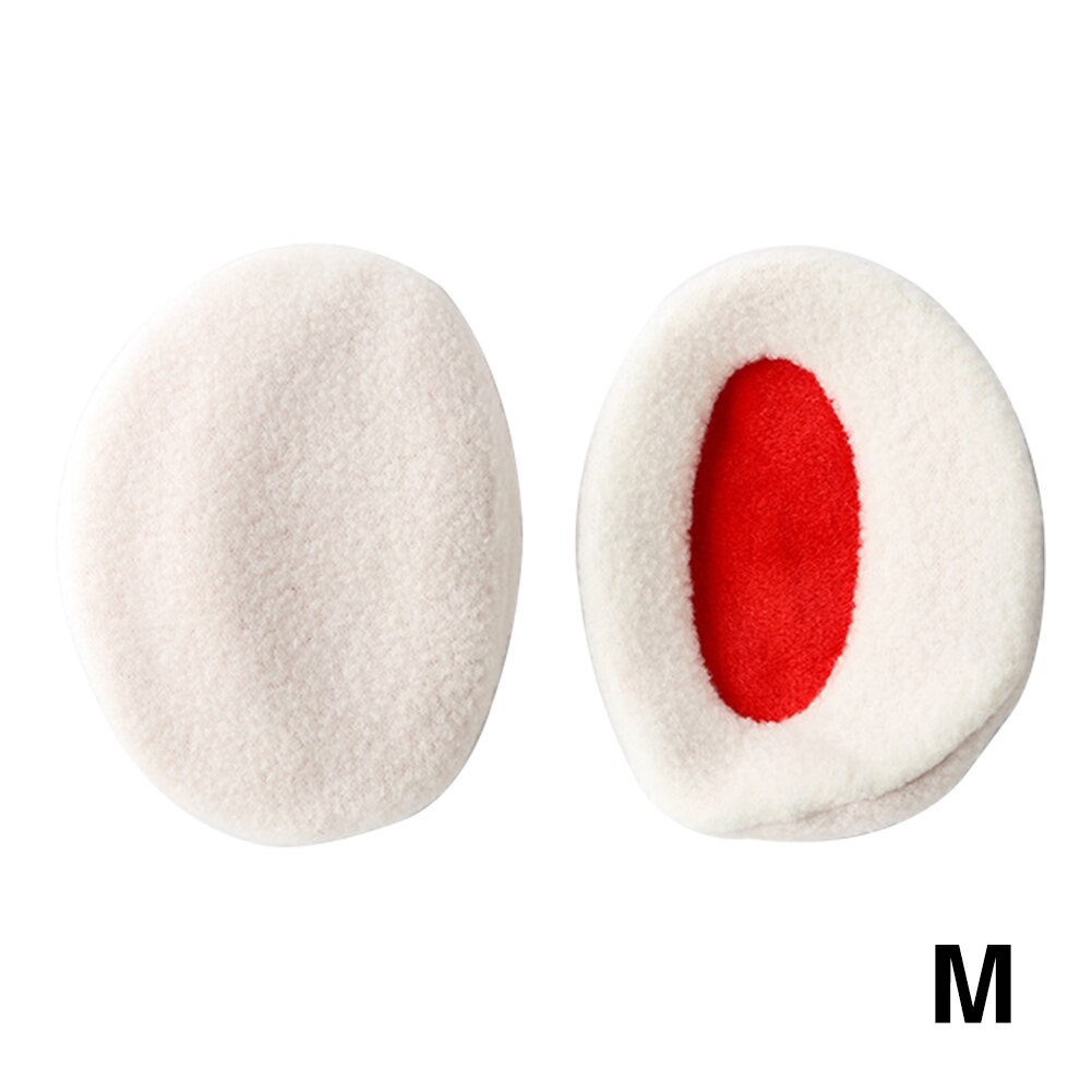 2pcs Men Women Winter Warm Band Less Non Slip Two Parts Daily Polyester Portable Soft Ear Muffs Warmers Windproof Solid: White M