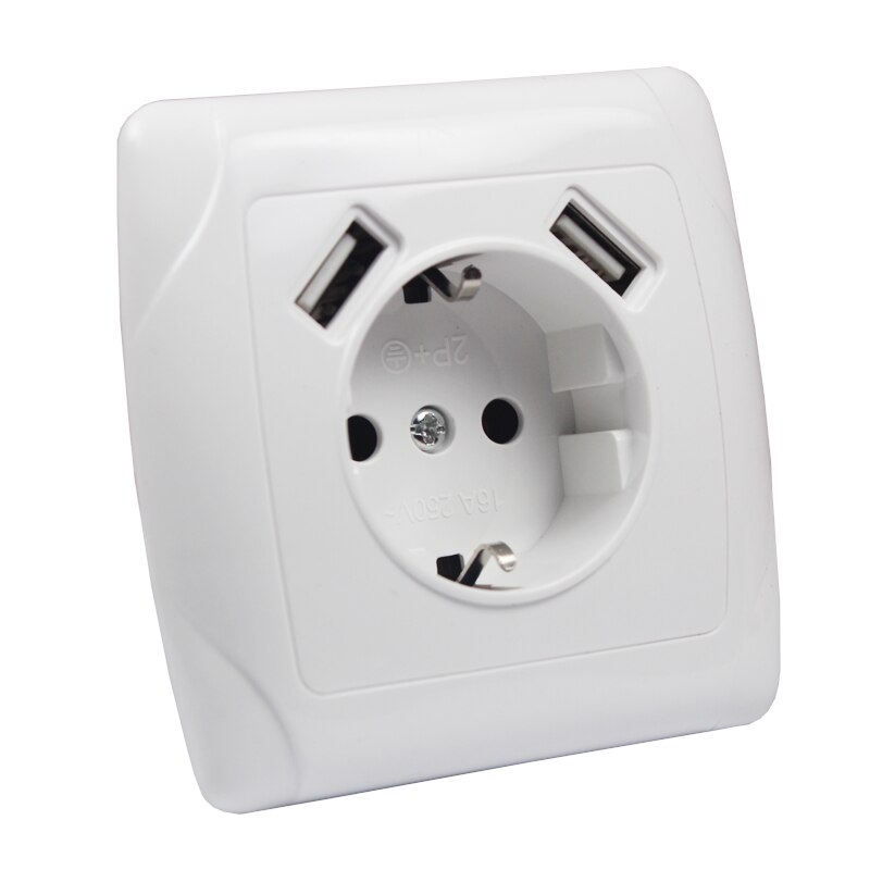 Toma de pared USB de estilo , , doble puerto USB, 5V, 2A, enchufe de pared, usb, murale, steckdosis, LLA-01,: double USB