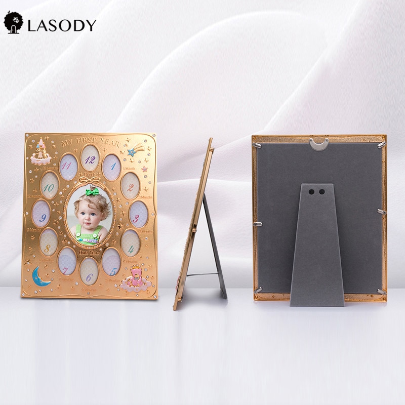 Tiny Ideas Baby's First Year Picture Frame First Year By Month Newborn Baby Registry DIY Birthday Anniversary Photo Frame