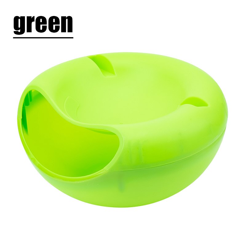 Creatieve Vorm Lui Snack Kom 1 Pcs Moderne Woonkamer Plastic Dubbele Lagen Snack Opbergdoos Kom Clazy Fruitschaal kom: green