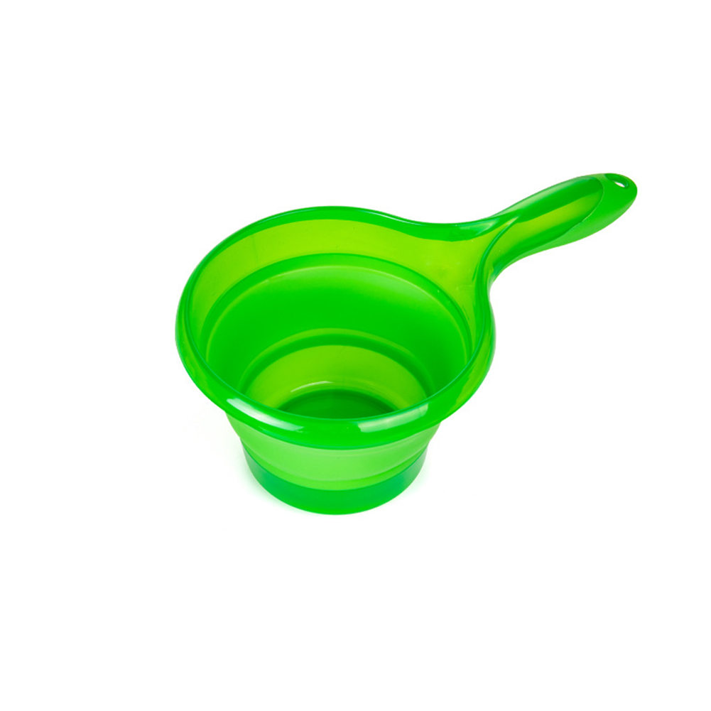 1 stk pp badeske skeer badeværelse tykt vand scoop cup baby børn badeske multifunktionelt vand scoops køkken gadgets: Grøn