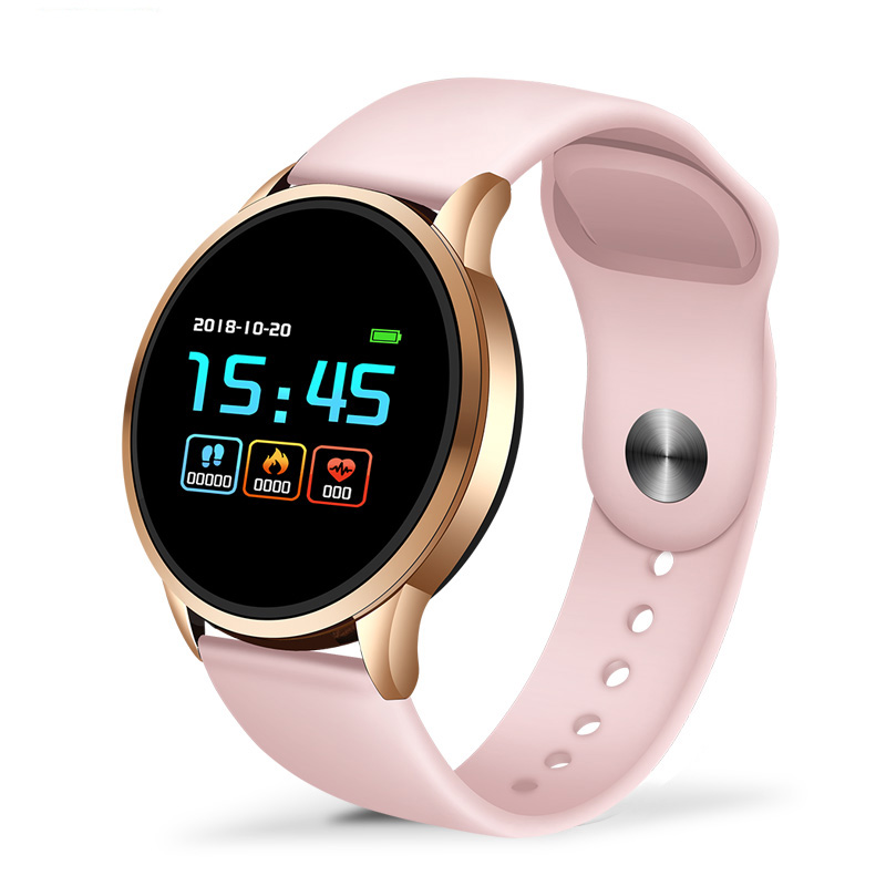 Luik Fit Bit Smart Armband Mannen Sport Smart Horloge IP67 Waterdichte Fitness Tracker Hartslagmeter Stappenteller Polsband Vrouwen: Rose gold pink