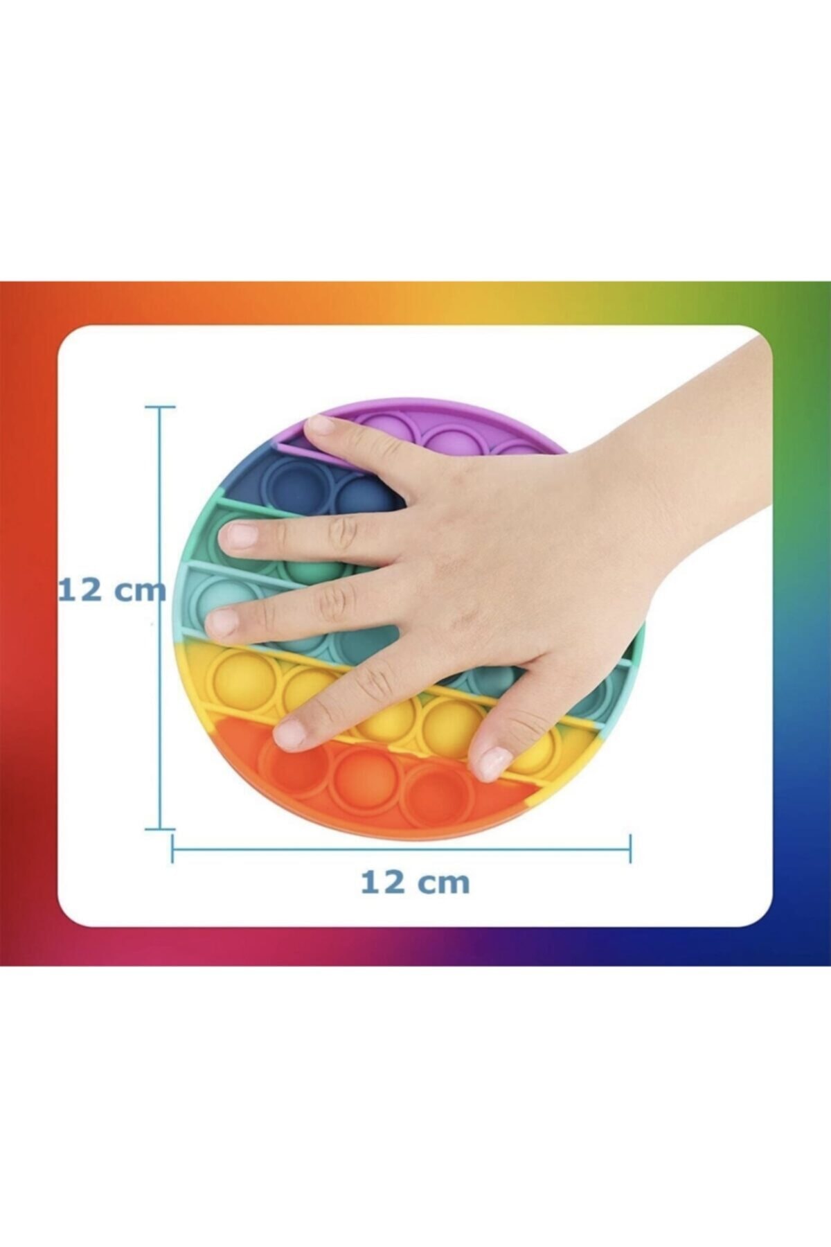 Pop Het Push Bubble Fidget Regenboog Logic Math Hersenen Enhancer Stress Ontspannen Siliconen Speelgoed