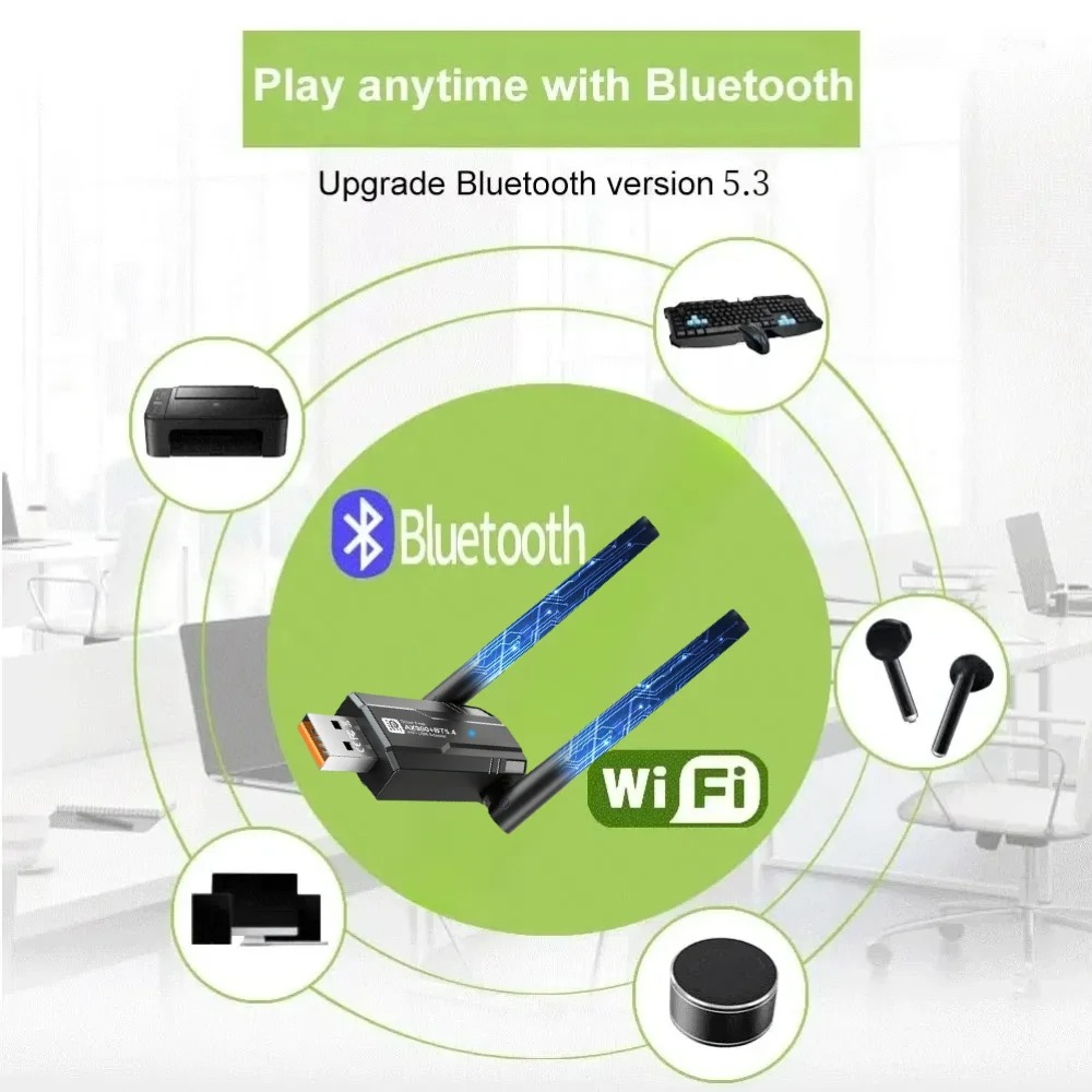 900Mbps USB WiFi Bluetooth 5,4 Adapter 2in1 Netzwerk Karte Dual Band 2,4G 5GHz Wi-Fi Antenne Mini drahtlose Empfänger PC Zubehör