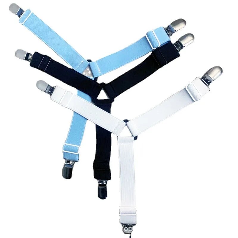 Porta lenzuola triangolari clip per lenzuolo con angoli Bretelle per lenzuolo regolabili clip per materasso per coprimaterasso da letto