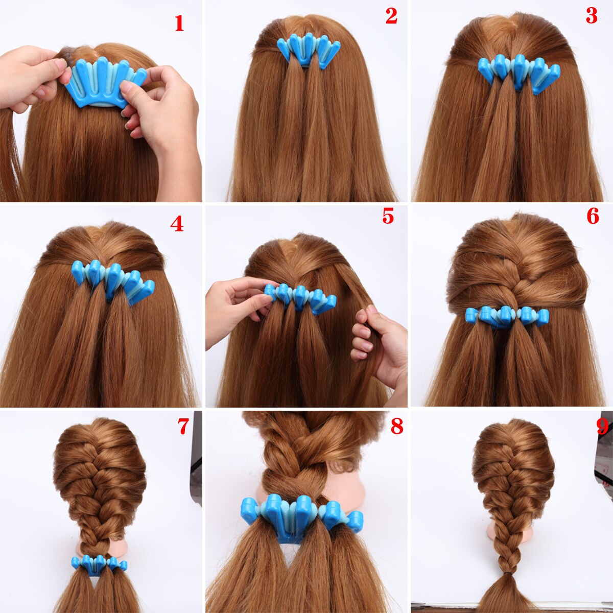 9 arten Dame Französisch Haar Flechten Fisch Bindung Weben Geflecht Rolle mit Haar Twist Styling Brötchen Hersteller DIY Haar Band Werkzeuge