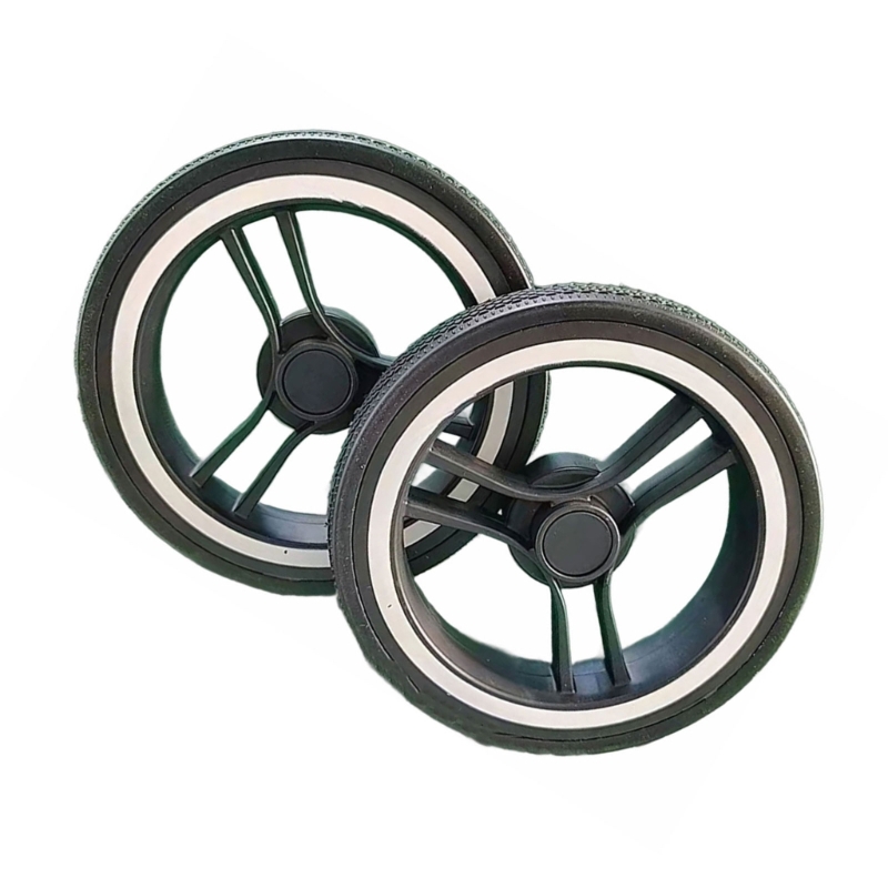 Kinderwagenwielset Betrouwbare rubberen en metalen kinderwagenwielen Vervanging voorarmsteun voor Yoya Dearest