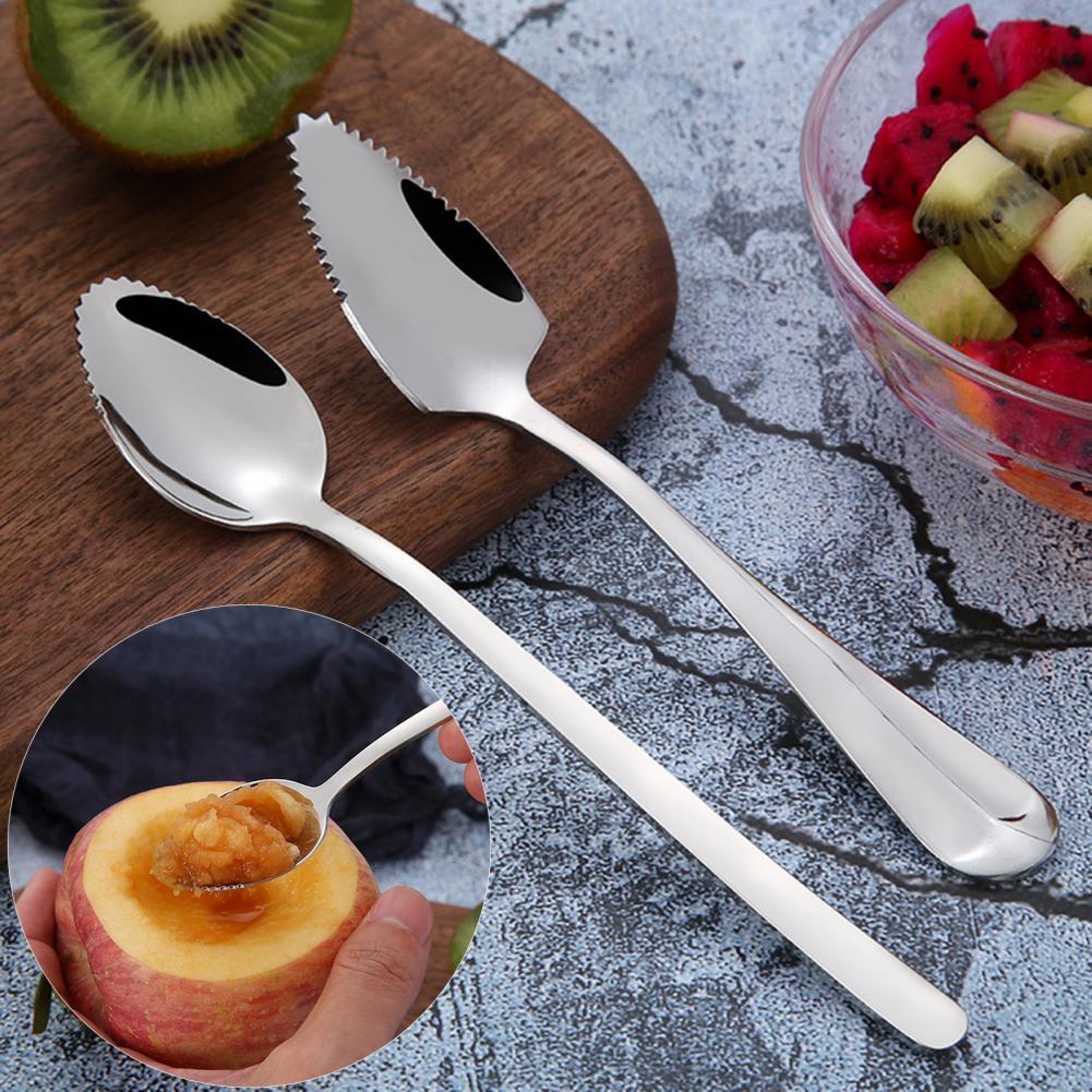 Fruit Lepel Rvs Gekartelde Rand Groente Keuken Gadget Snijgereedschap Voor Thuis Keuken Accessoires