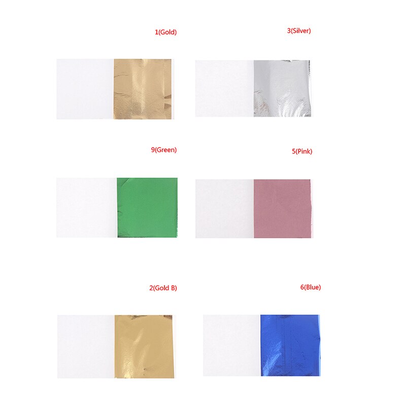 100 ark folie blad papper imitation guld silver koppar blad förgyllning hantverk diy