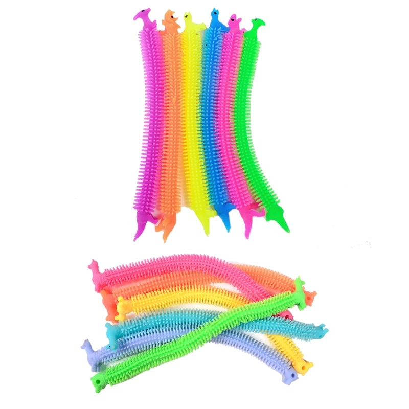 3 PCS Therapy Stretchy String Toys Stretchy Strings Fidget Toy Kick Stress Away for Office Home Travel School Classroom