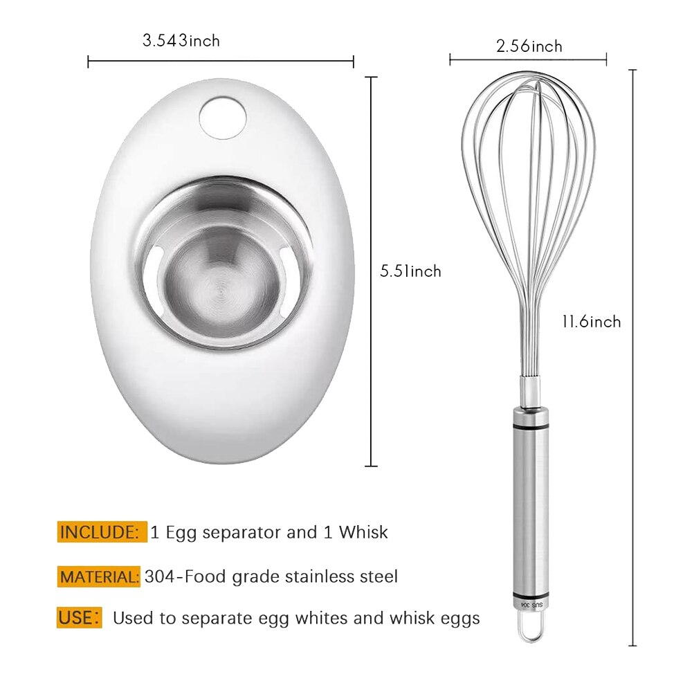 Ei Separator Met Garde, Rvs Egg White Yolk Separator, Draad Gardes, Ei Seperater, keuken Koken Gadgets