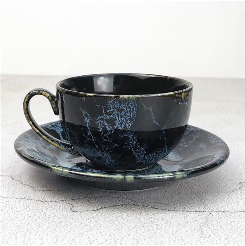 250ML fine bone china Coffee Cup and Saucer funny Japanese-style Coffee Mug Cafe Espresso Cup Ceramic Tea Cup: 4