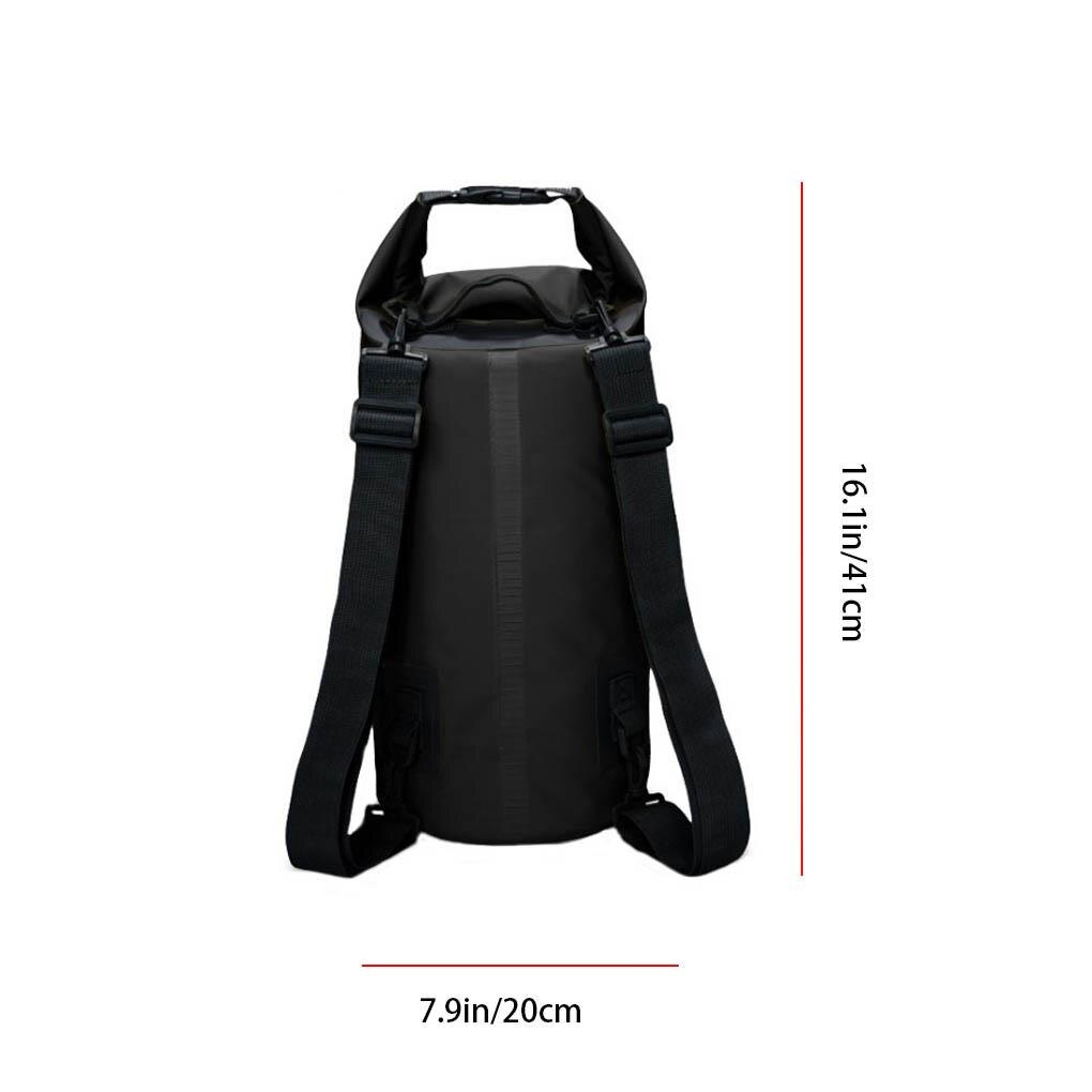 PVC Bag Waterproof Beach Swim Backpack Bucket Pouch for Kayaking Boating Fishing: Black 10L