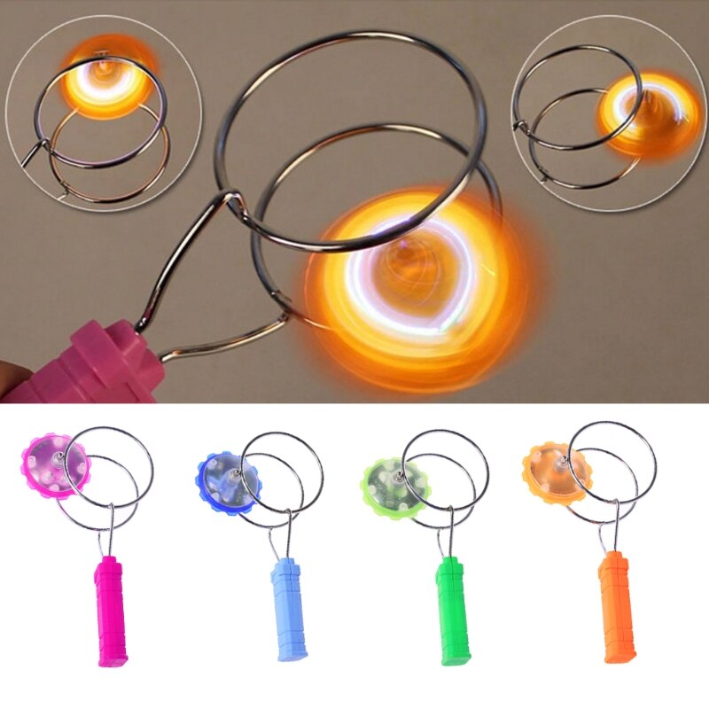 Magnetic Gyro Wheel Magic Spinning LED Colorful Light Gyro YoYo Toys Kids Birthday Children Classic Toy