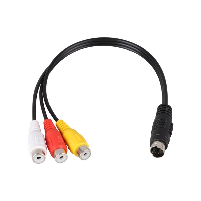 4 Pin S-Video Naar 3 Rca Vrouwelijke Audio Video Converter Kabel Snoer Voor Laptop Computer Televisie