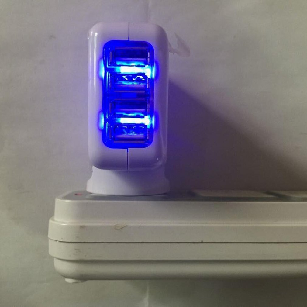 Durable 4 Port USB Mobile Phone Charger Smart Phone Wall Charger Fast Charging Device With UK EU US AU Plug
