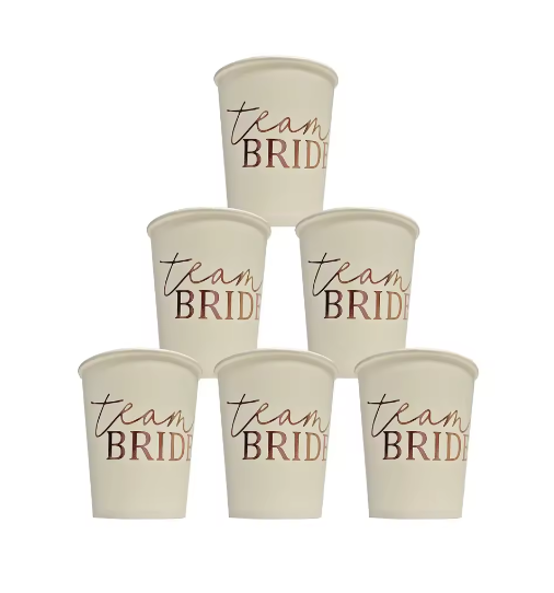 Rose Gold Team Bride Cup Bachelorette Party Team Bride Straws Hen Night Wedding Party Decoration Supplies