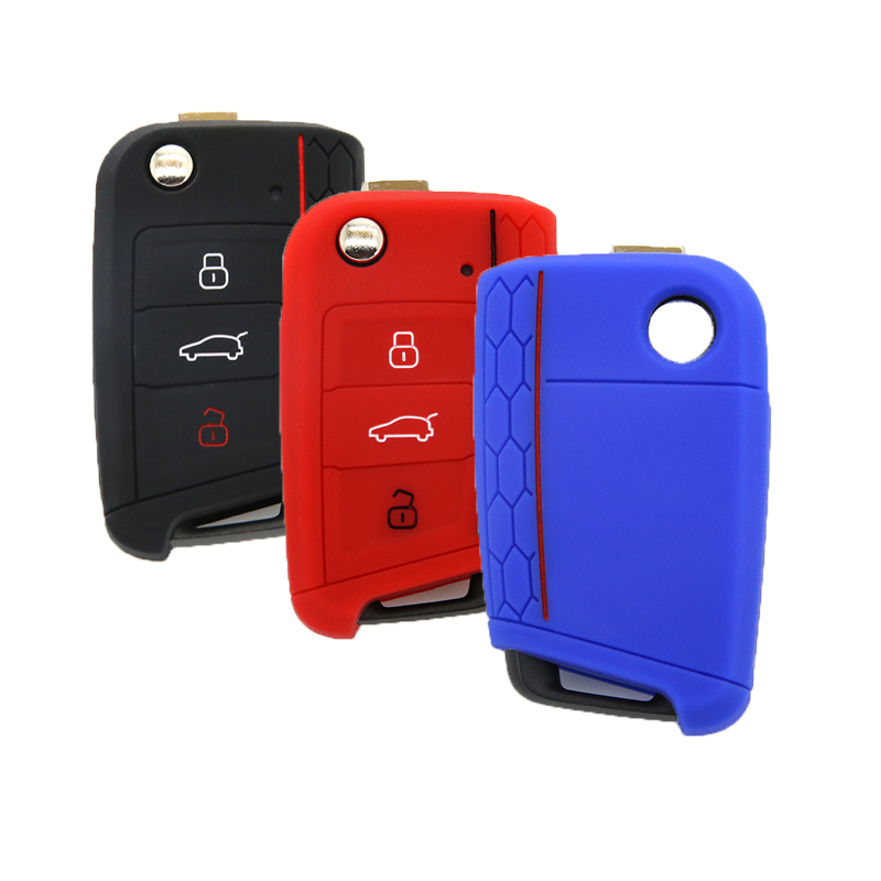 Funda para llave de coche para Volkswagen VW Golf 7 6 MK7 MK2, Polo Tiguan Passat B8 CC para Skoda Octavia A7 Combi SEAT León Ibiza
