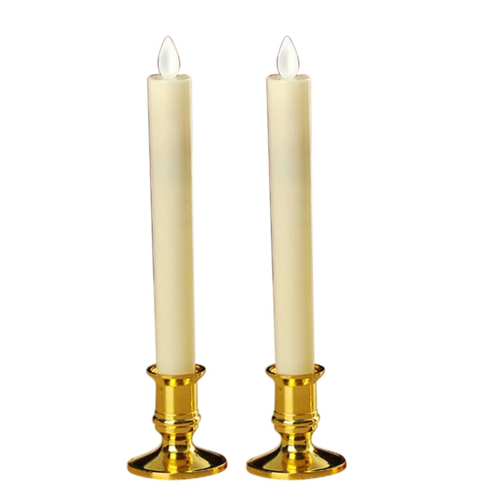 2pcs LED Candle Lamp Swing Flame Pillar Candles Battery Operated Night Lights Wedding Xmas Party Home Decoration
