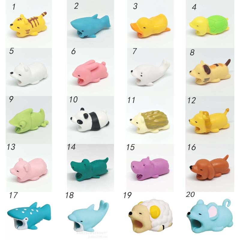 1Stck Nette Kabel Beißen Tiere Schutz Für Android Iphone Ladekabel Kabel Freunde Karikatur Kabel Beißer Telefon Halfter Zubehör