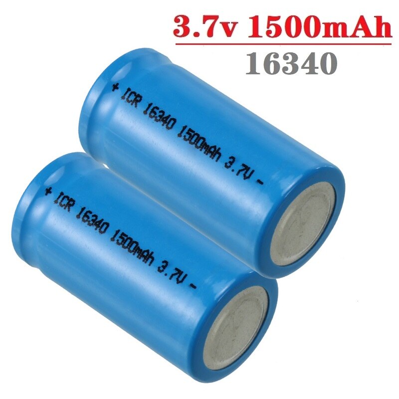 3.7V 1500mAh Rechargeable Li-ion Batteries 16340 CR123A Battery For LED Flashlight Travel Wall Charger For CR123A 16340 battery