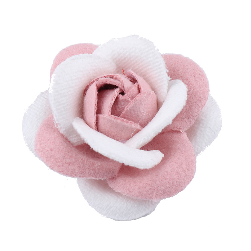 5x Kunstige Blomster 4cm - Rose Hoveder DIY til Hårpynt og Sløjfer