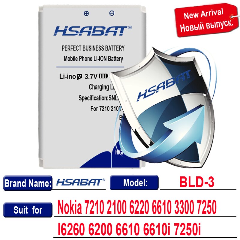 HSABAT Battery for Nokia BL-4B BL-4D BL-4C BL-4CT BL-4U BL-5B BL-5BT BL-5C BL-5CT BL-5J BP-5M BP-6X BL-6Q BLC-2 BLD-3 BLB-2: BLD-3