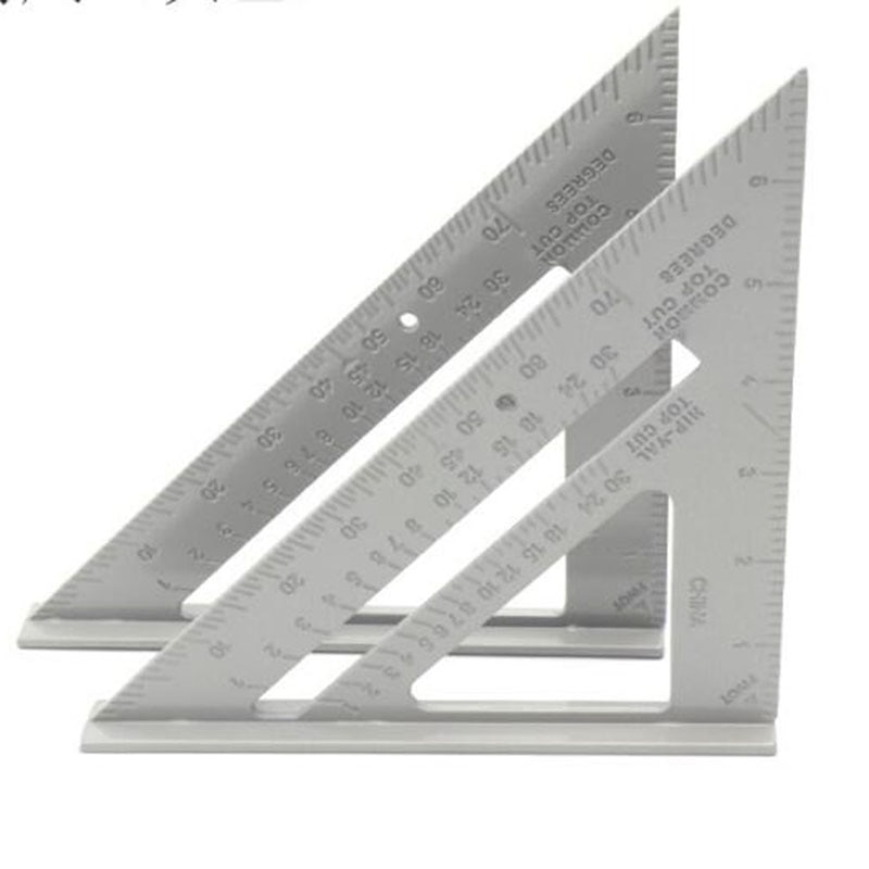 Metric Aluminum Alloy Triangle Angle Ruler Protractor Measuring Swanson Speed Square Layout Gauge Woodworking Measurement Tool