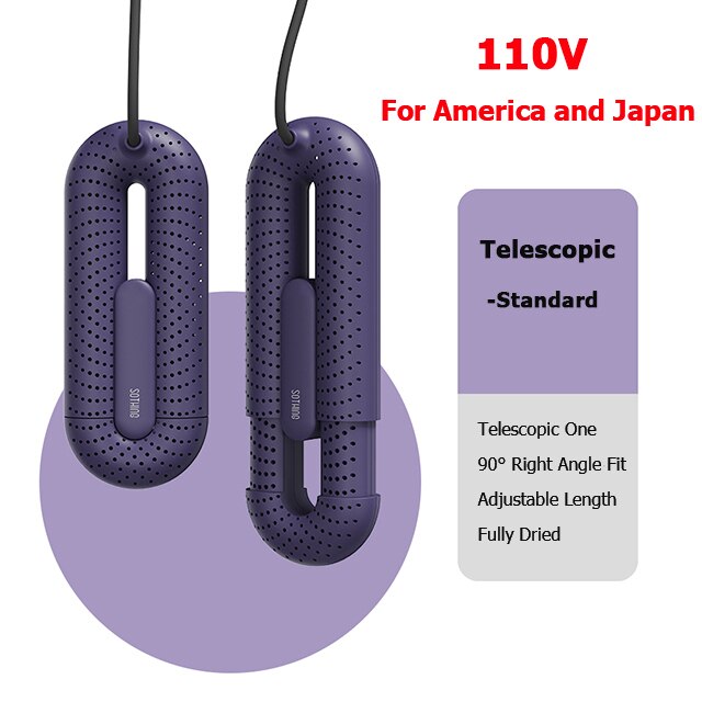 110V/220V Us/Eu Plug Sothing Schoen Droger Loop Rekbaar Elektrische Schoenen Droger Ptc Heater draagbare Multi-Effect Ontgeuringseffect: US 110V Standard2