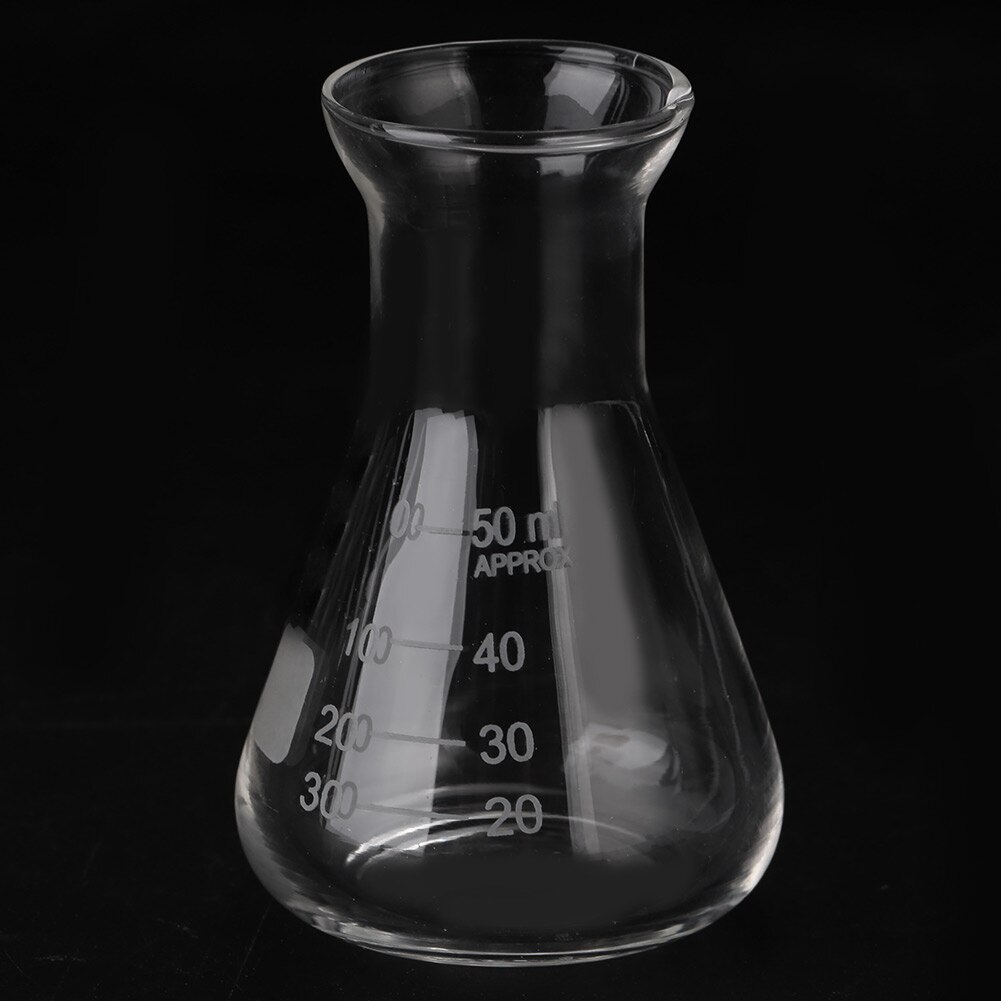 Conical Flask Erlenmeyer 50ml-500ml Borosilicate Glass Beaker Wine Container Winemaking School Teaching Supplies