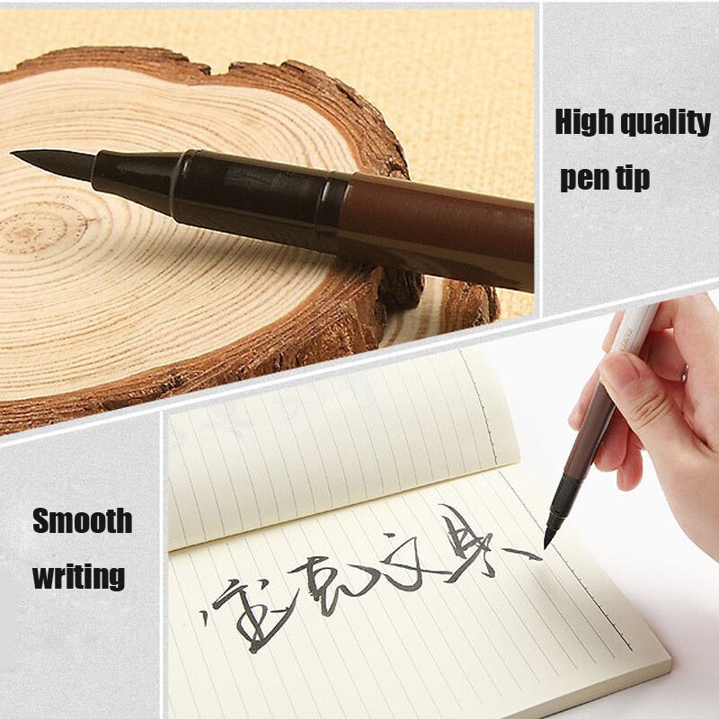 Baoke 3pcs/Lot Chinese Calligraphy Brush Pen Soft Fiber Tip Circulating Ink Caligrafia Paint Brush for Classical Landscape