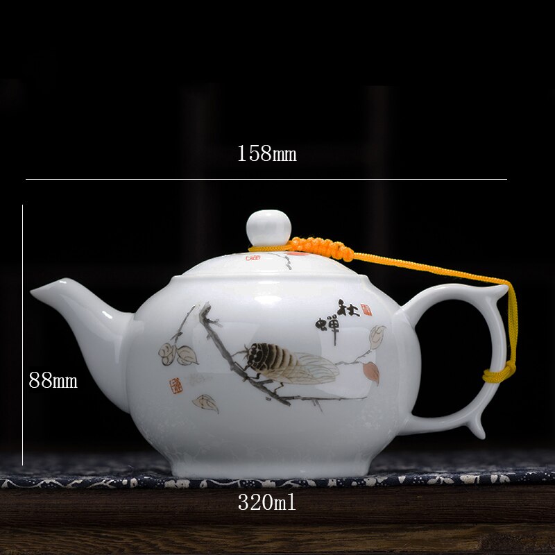 CHANSHOVA China Blau und weiß dünne porzellan teekanne Hohe kapazität 320ML 1L Keramik Tee topf traditionellen chinesischen Tee-einstellen: 320ml-A