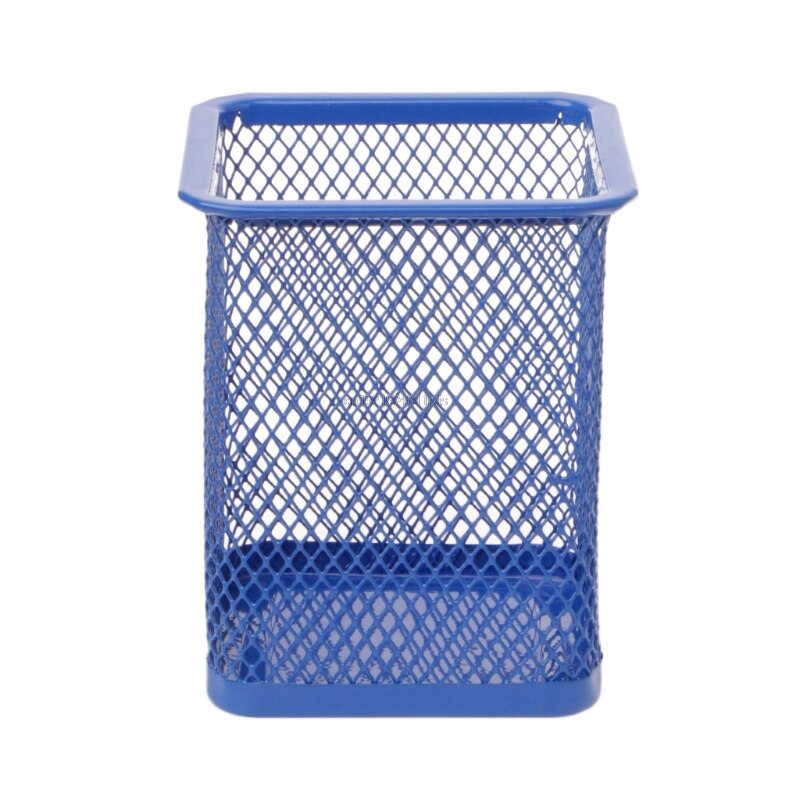 Rectangular Mesh Style Metal Pencil Holder Organizer Desk Pen Containers: 2