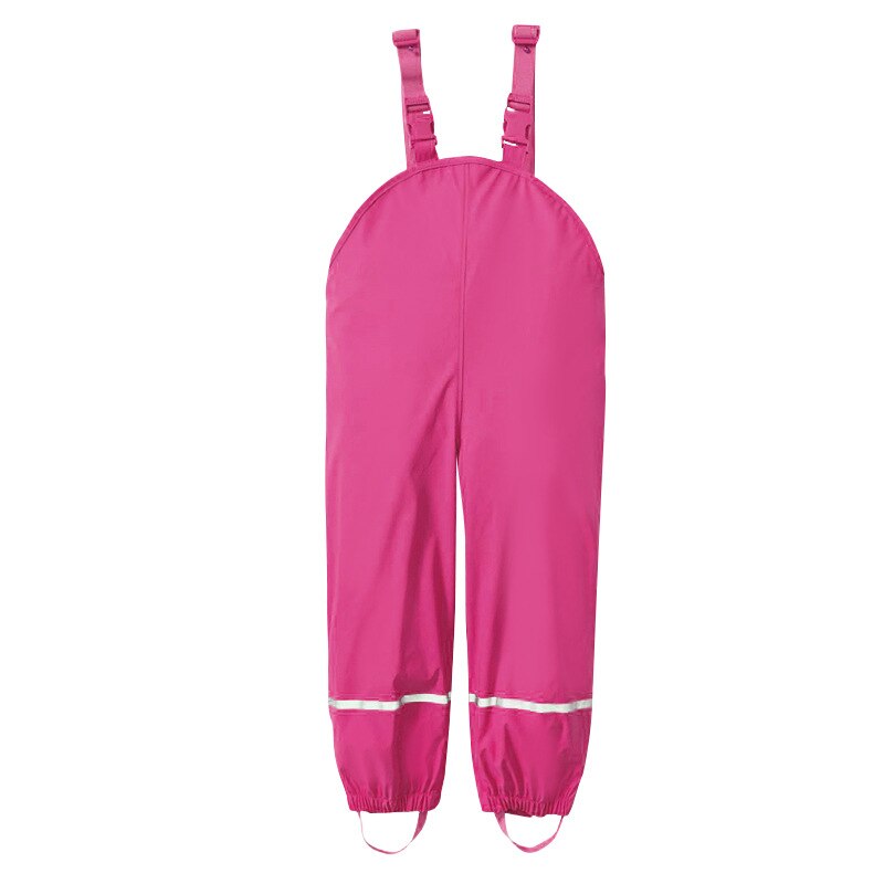 Children Waterproof Overalls Baby Boys Girls Trousers Children Waterproof Pants Kids Rain Pants For Autumn And Winter Four Color
