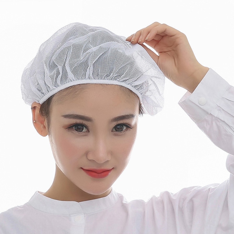 Mesh Chef Hat Reusable Kitchen Restaurant Hotel Bakery Hat Chef Uniform Catering Cooking Cap Workshop Cap Waiter Hat