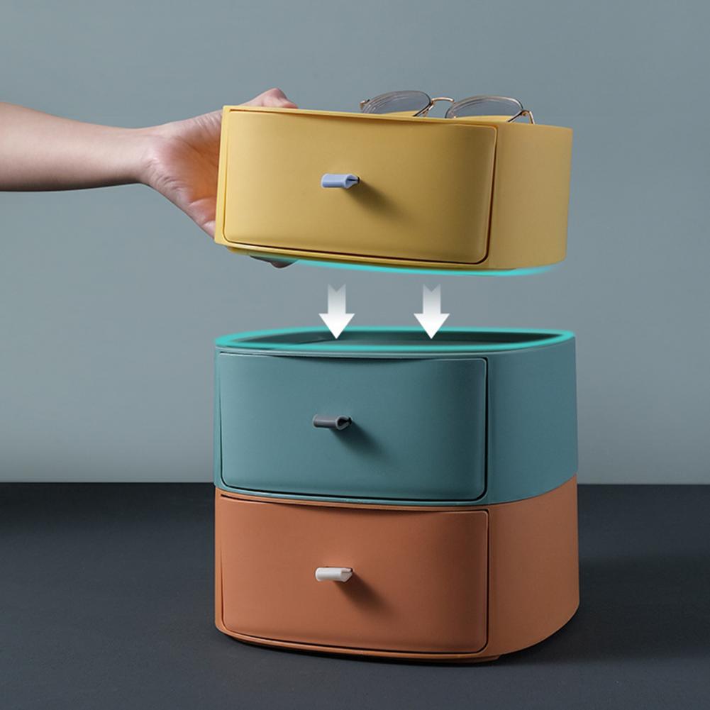 Organizer Boxes Useful Stackable Desktop Storage Boxes PP Cosmetic Drawers