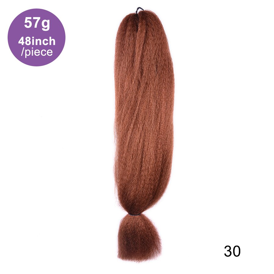 Xccoco hår 57g dreadlocks flätor hårförlängning för kvinnor boxflätor syntetiskt virkat hår fläta hår 48 tum långt hår: #30