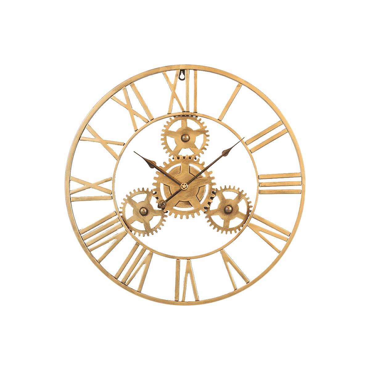 Dia60cm Industrial Gear Wall Clock Decorative Retro MDL Wall Clock Industrial Age Style Room Decoration Wall Art Decor: golden